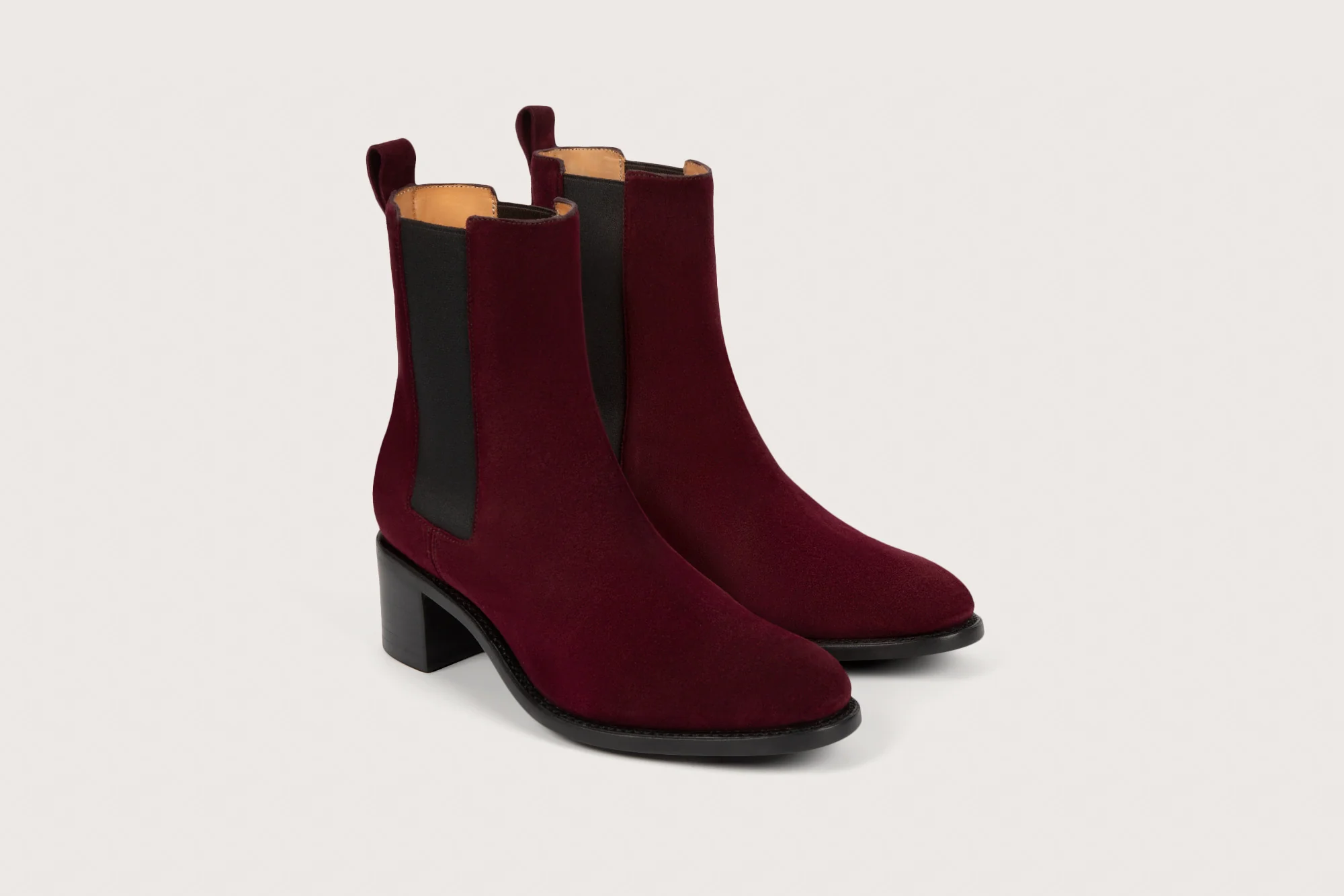 MAUD Velours Aubergine Cuir P - Image 4