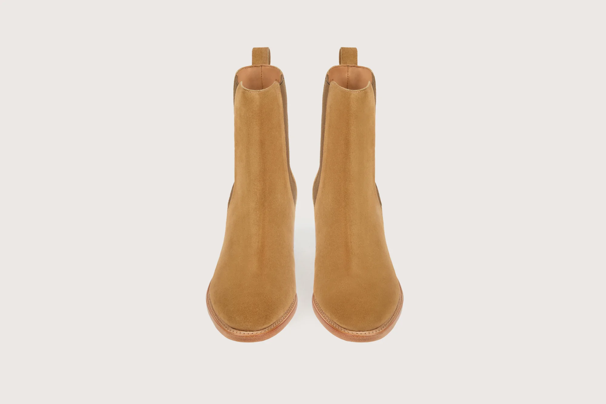 MAUD Velours Camel Cuir - Image 6