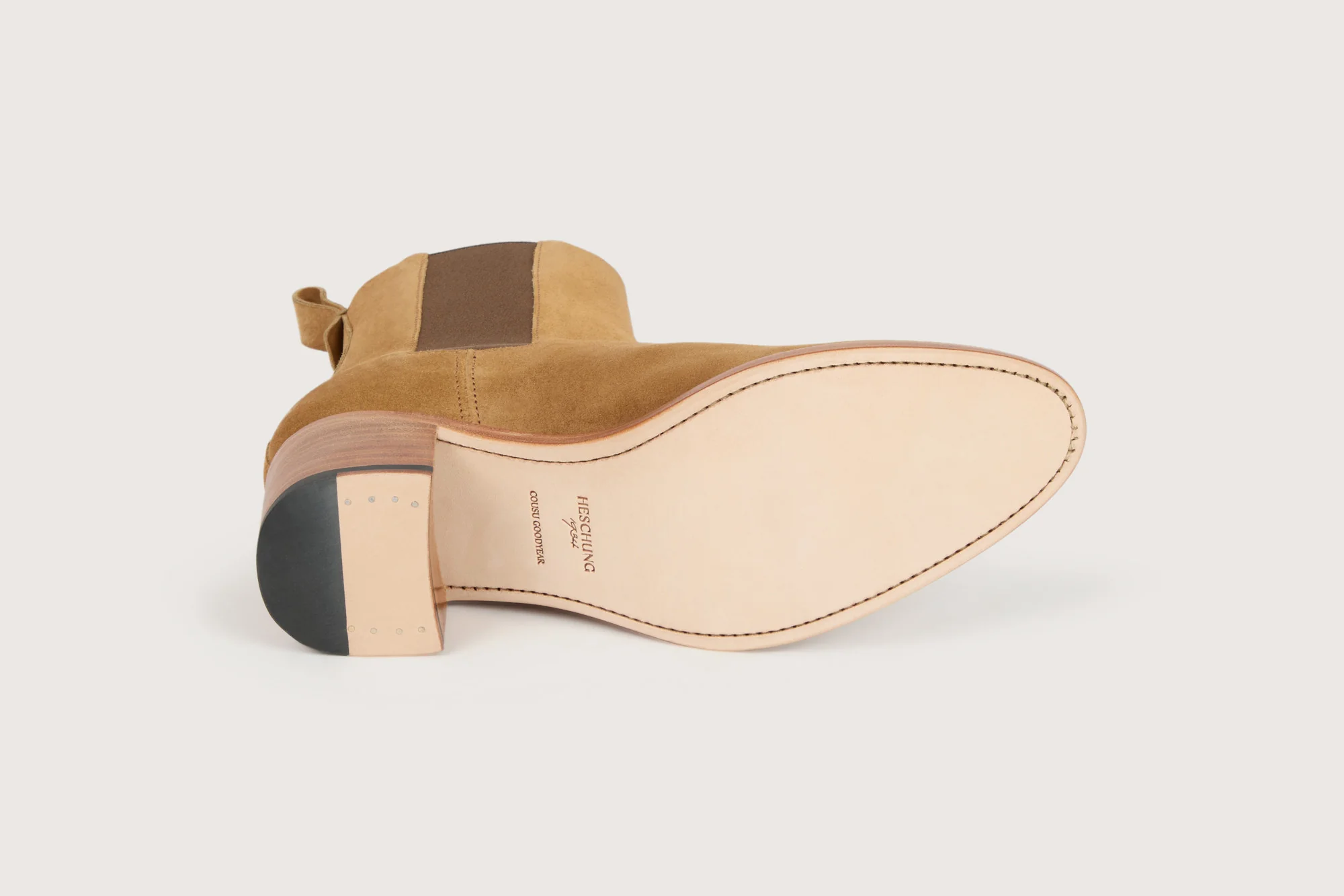 MAUD Velours Camel Cuir - Image 7
